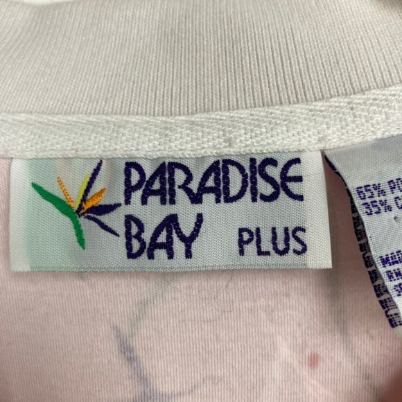 Pardise Bay Short Sleeve Floral Pullover Top Sz 2X - Picture 9 of 11